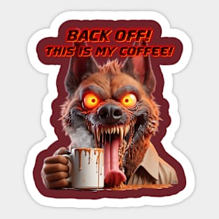 Back Off! Doggie by focusln Sticker